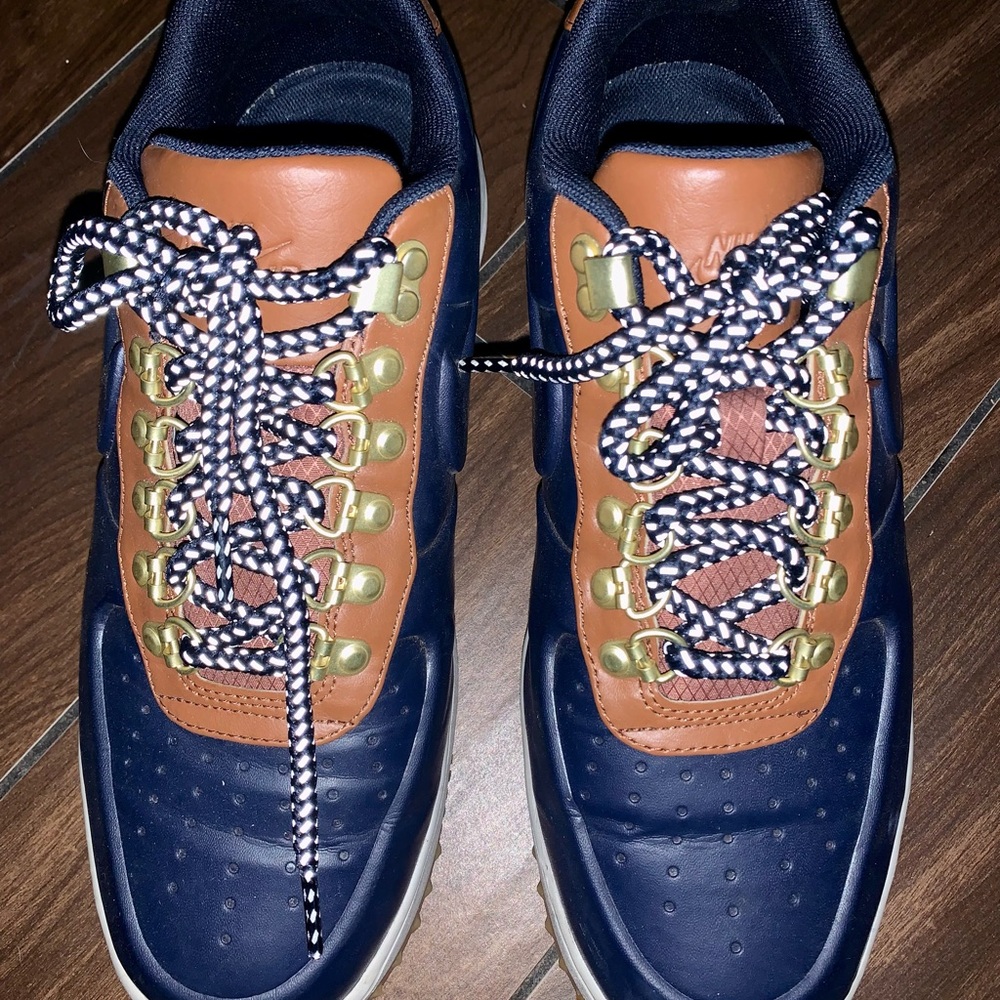 Mens Nike Lunar Force 1 Duckboot Low Obsidian/Saddle Brown, Sz 8